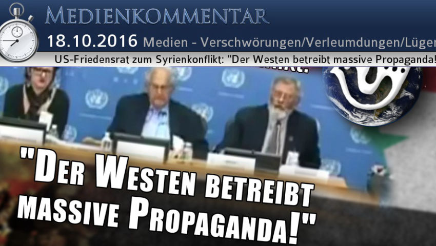 US-Friedensrat zum Syrienkonflikt: 'Der Westen betreibt massive Propaganda!'