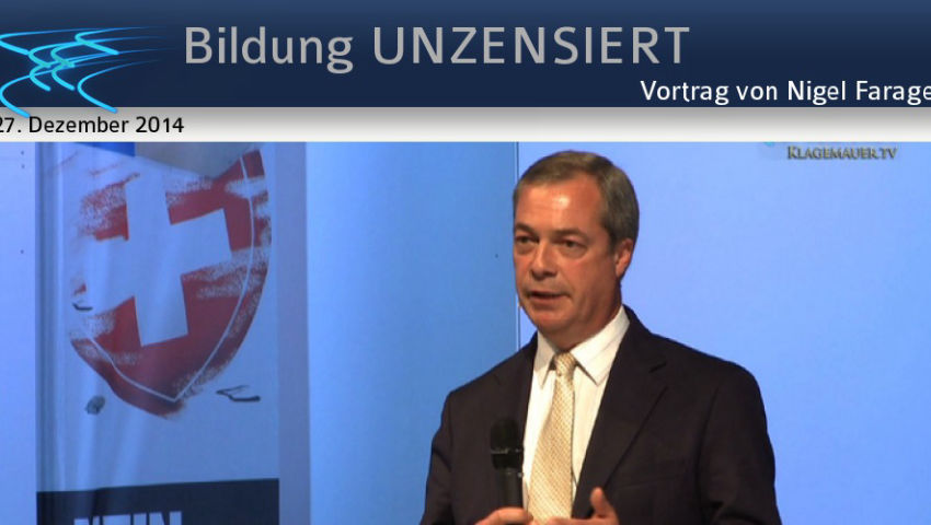 Referat von Nigel Farage: »Euro: dem Tod geweiht«