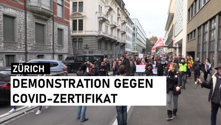 Zürich: Demonstration gegen Covid-Zertifikat