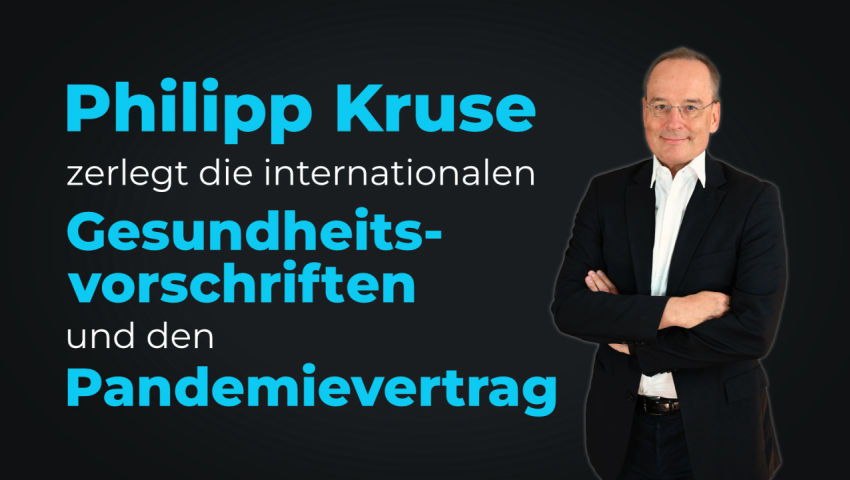 Deutscher Bundestag verhandelt HEUTE über WHO-Pandemievertrag: Philipp Kruse zerlegt die internation