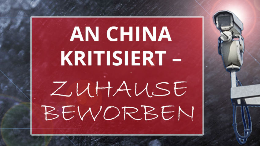 An China kritisiert, zu Hause beworben