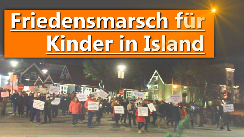 Friedensmarsch für Kinder in Island