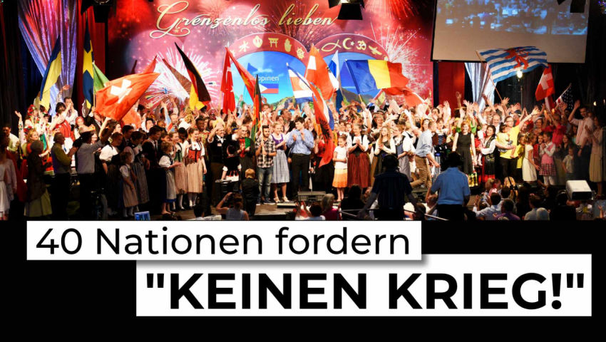 40 Nationen fordern: KEINEN KRIEG!