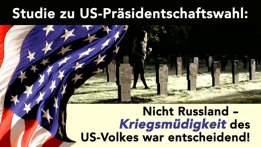 Studie zu US-Präsidentschaftswahl: Nicht Russland - Kriegsmüdigkeit des US-Volkes war entscheidend