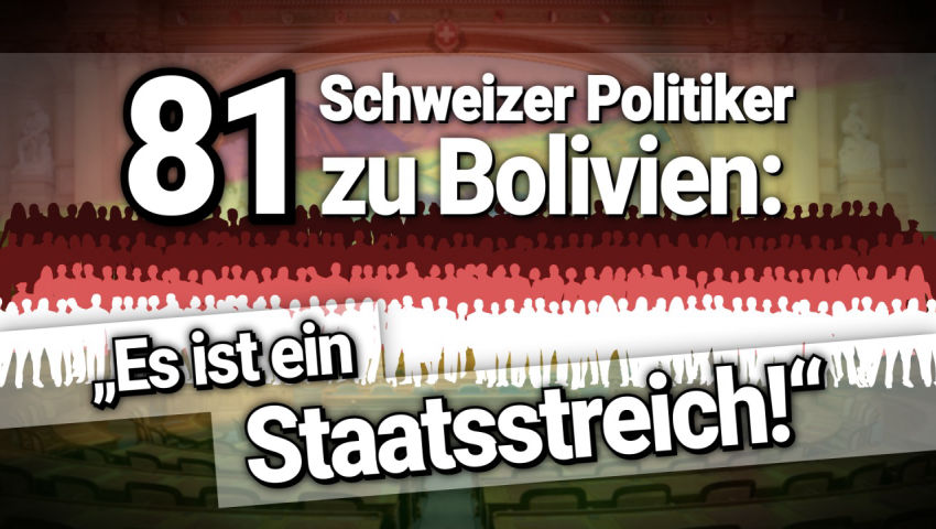 81 Schweizer Politiker zu Bolivien: “Es ist ein Staatsstreich!“