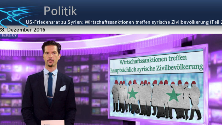 US-Friedensrat zu Syrien: Wirtschaftssanktionen treffen syrische Zivilbevölkerung (Teil 2)