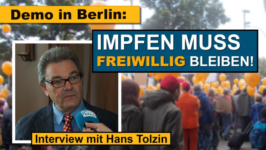 Demo in Berlin: Impfen muss freiwillig bleiben! (Interview mit Hans Tolzin)