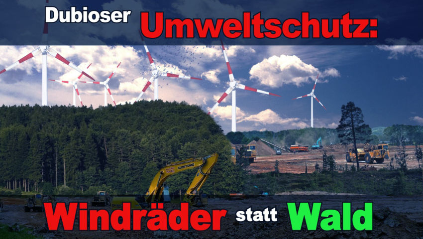 Dubioser Umweltschutz: Windräder statt Wald