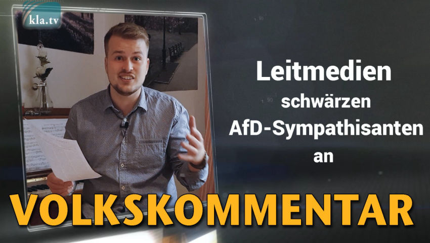 Leitmedien schwärzen AfD-Sympathisanten an