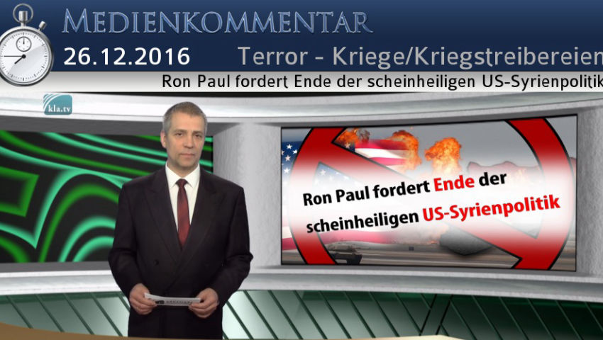 Ron Paul fordert Ende der scheinheiligen US-Syrienpolitik