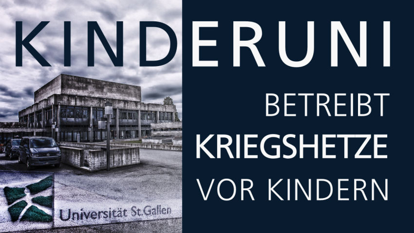 Kinderuni betreibt Kriegshetze vor Kindern