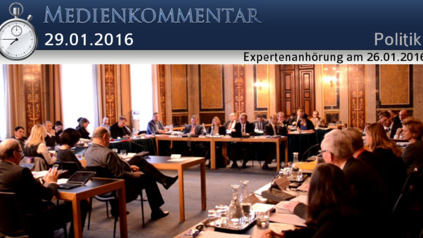 Expertenanhörung am 26.01.2016