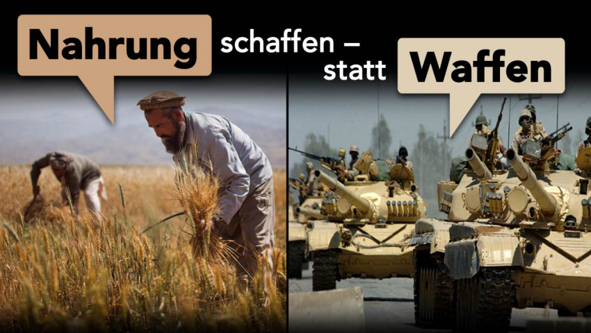 Nahrung schaffen – statt Waffen