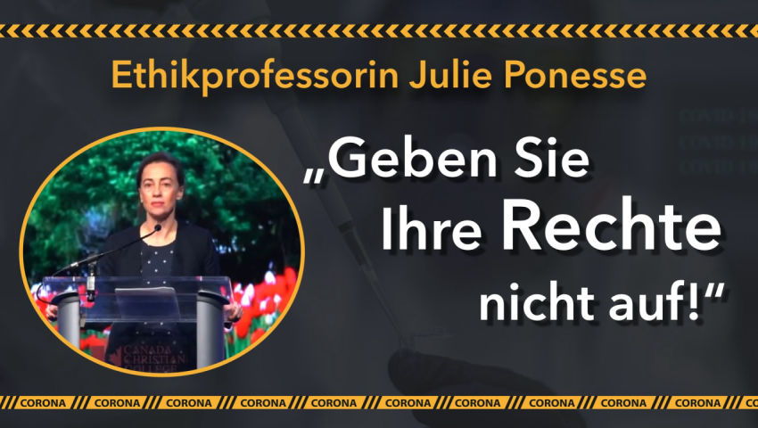 Ethikprofessorin Julie Ponesse: Geben Sie Ihre Rechte nicht auf!