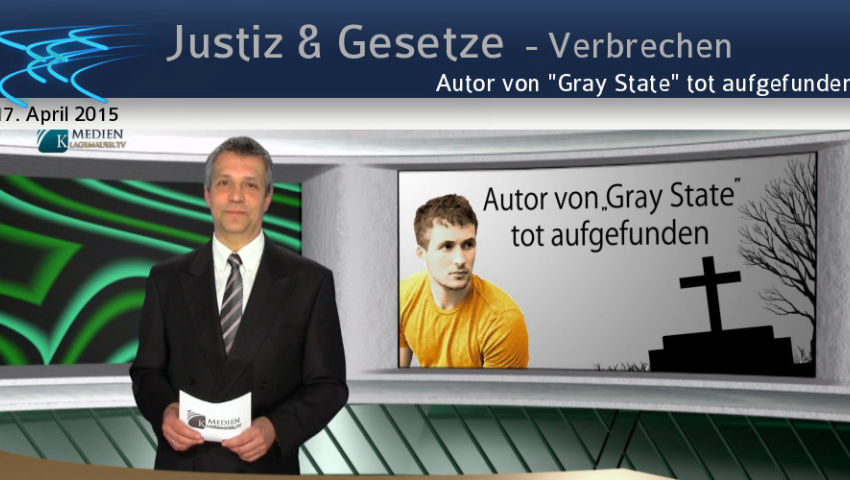 Autor von 'Gray State' tot aufgefunden