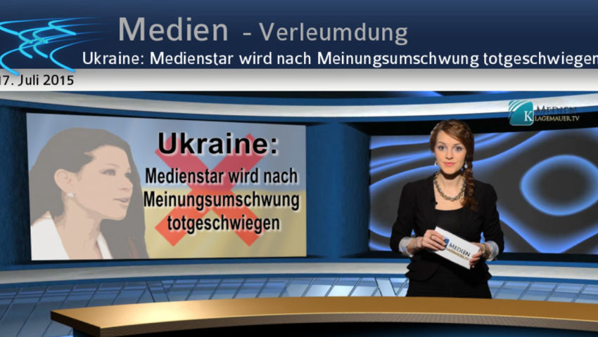 Ukraine: Medienstar wird nach Meinungsumschwung totgeschwiegen