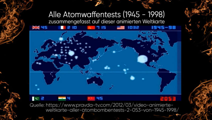 Zusammenfassung aller Atomtests (1945-1998)n