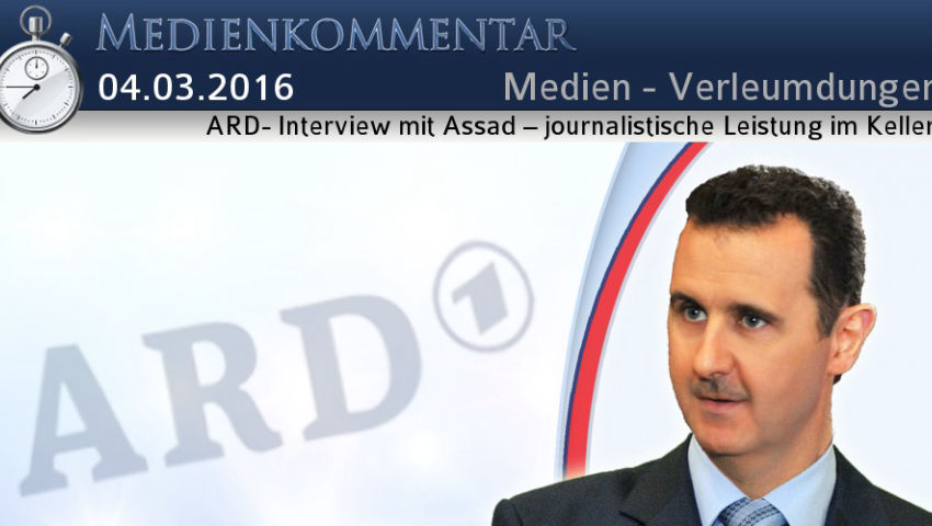 ARD- Interview mit Assad – journalistische Leistung im Keller