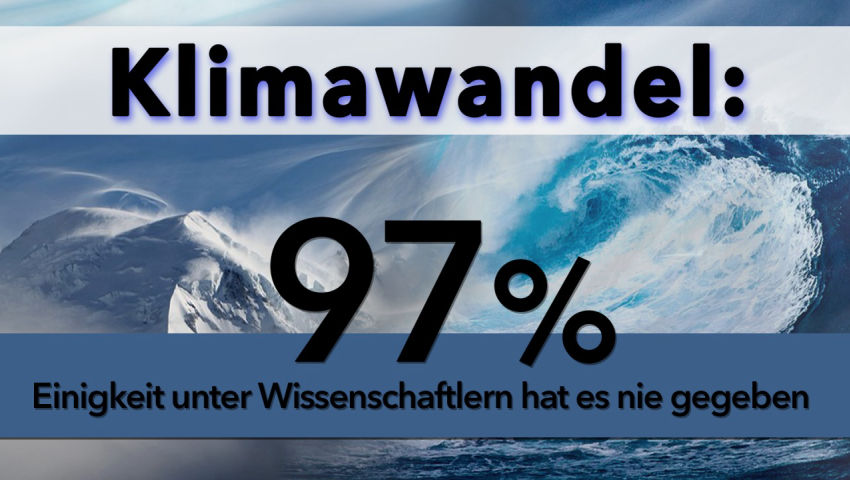 Klimawandel: 97 % Einigkeit unter Wissenschaftlern hat es nie gegeben