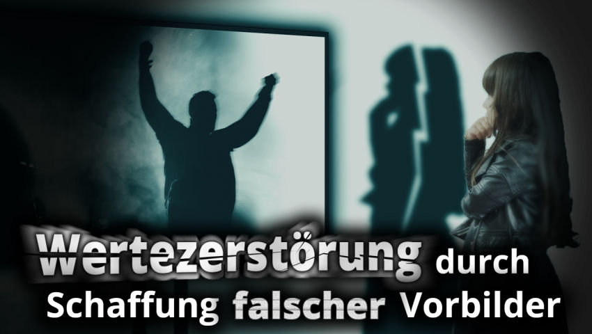 Wertezerstörung durch Schaffung falscher Vorbilder