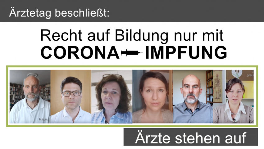 Ärztetag fordert: Recht auf Bildung nur mit Corona-Impfung – Ärzte stehen auf!