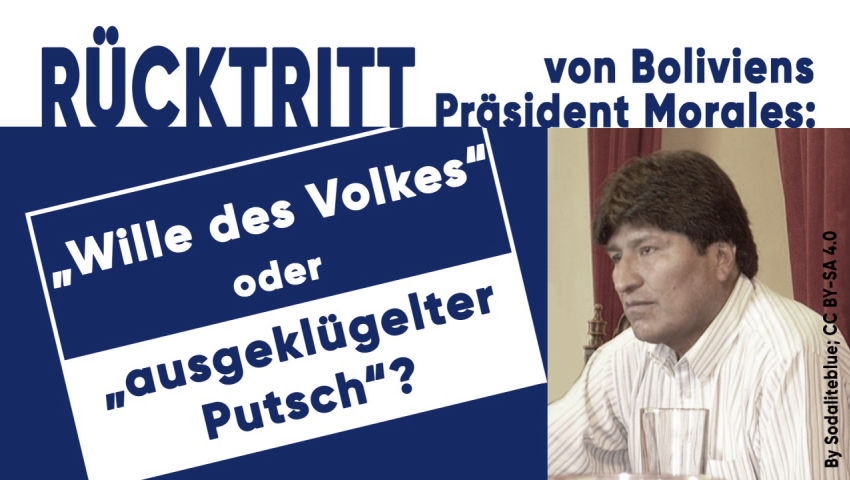 Rücktritt von Boliviens Präsident Morales: „Wille des Volkes“ oder „ausgeklügelter Putsch“?