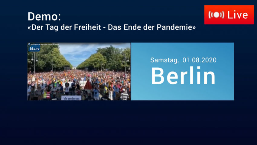 Großdemo in Berlin am 1.8.2020 'Der Tag der Freiheit - Das Ende der Pandemie'