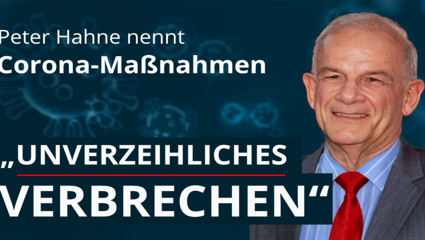 Peter Hahne nennt Corona-Maßnahmen 'unverzeihliches Verbrechen'