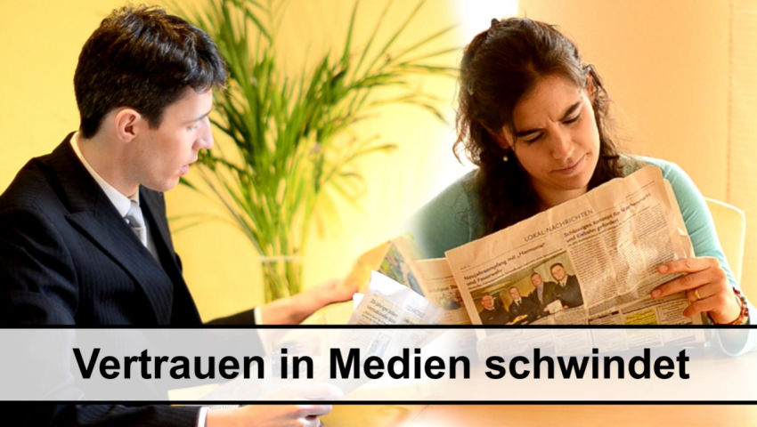 Vertrauen in Medien schwindet