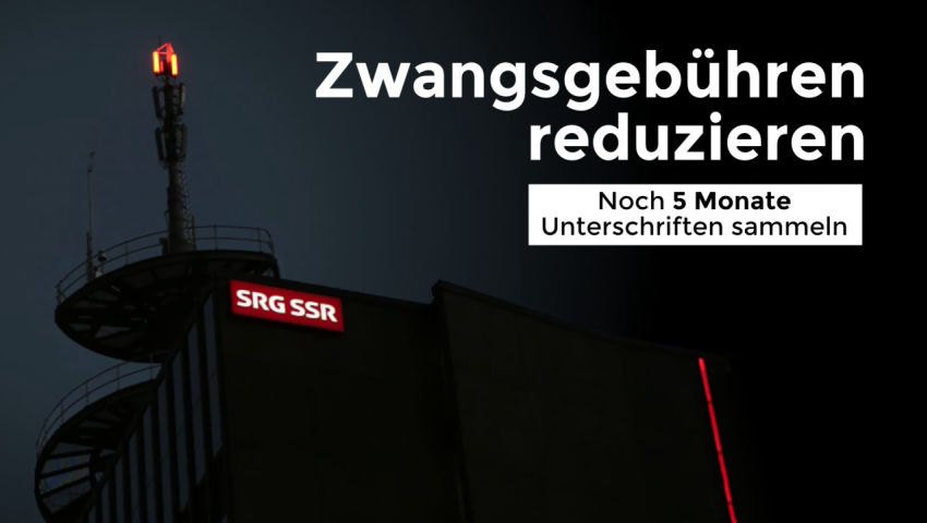 SRG-Zwangsgebühren reduzieren –  Schweizer-Initiative „200 Franken sind genug!“