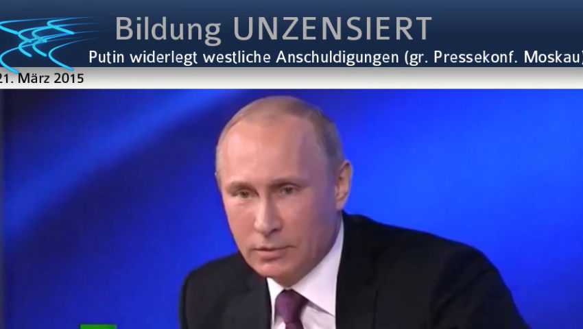 Putin widerlegt westliche Anschuldigungen (gr. Pressekonf. Moskau)