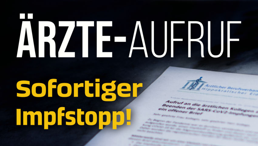 Ärzte rufen ihre Kollegen zum sofortigen Impfstopp auf!