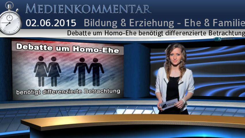 Debatte um Homo-Ehe benötigt differenzierte Betrachtung