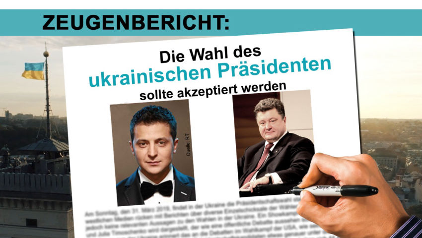 Zeugenbericht: Die Wahl des ukrainischen Präsidenten sollte akzeptiert werden