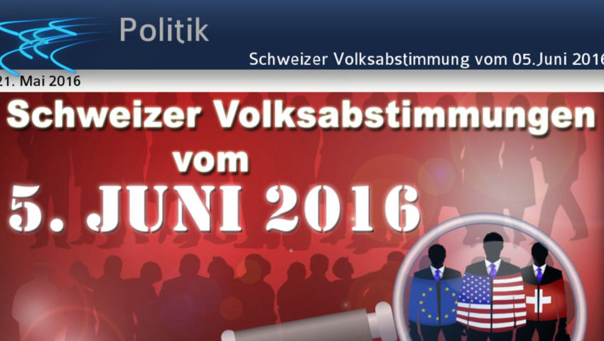 Schweizer Volksabstimmung vom 05.Juni 2016