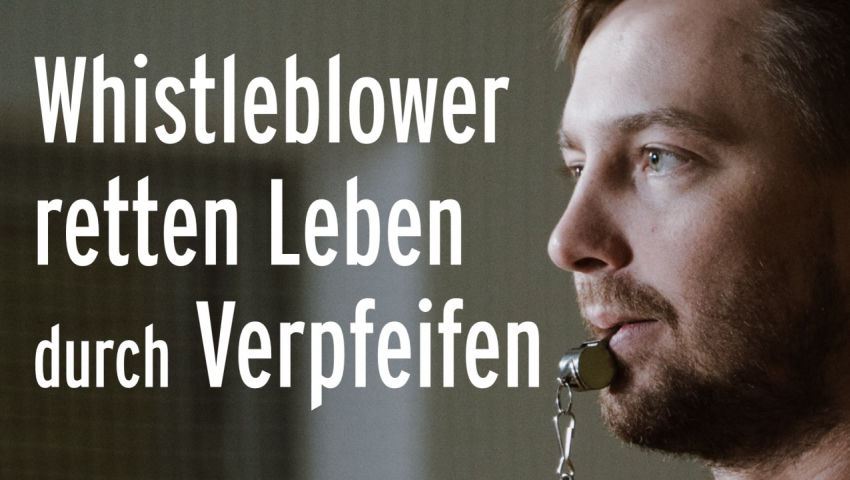 Whistleblower retten Leben durch Verpfeifen