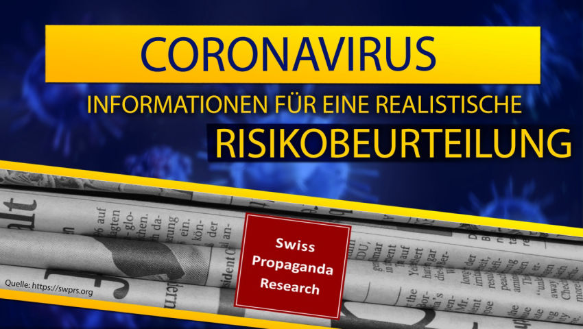 Coronavirus: Informationen für eine realistische Risikobeurteilung (von Swiss Propaganda Research)