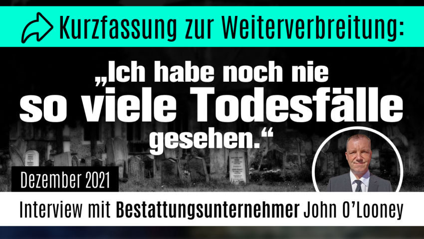 Kurzfassung zur Weiterverbreitung: „Ich habe noch nie so viele Todesfälle gesehen….“ (Interview mit 